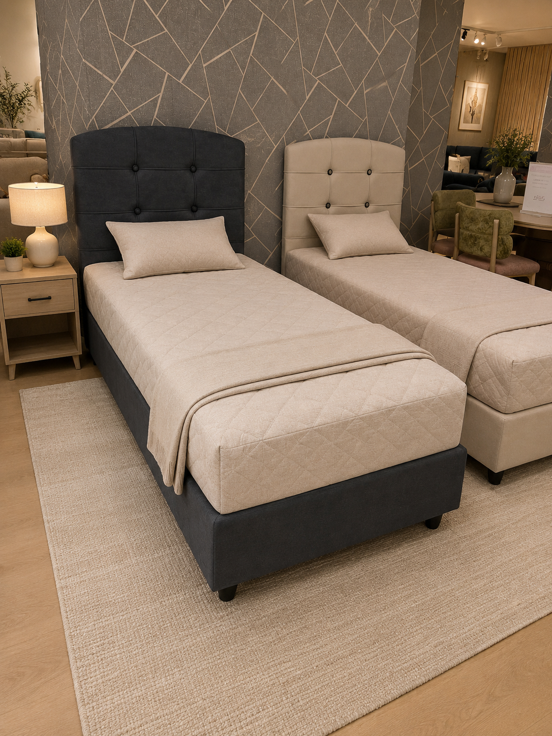 Einzelbett 90×190 cm – mit Matratze & Stauraum