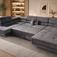 Wohnlandschaft Anton U - mit Bettfunktion und Stauraum