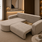 Wohnlandschaft Round One – Modernes Design mit Bettfunktion & Stauraum