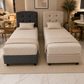 Einzelbett 90×190 cm – mit Matratze &amp; Stauraum