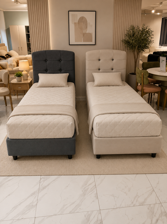Einzelbett 90×190 cm – mit Matratze &amp; Stauraum