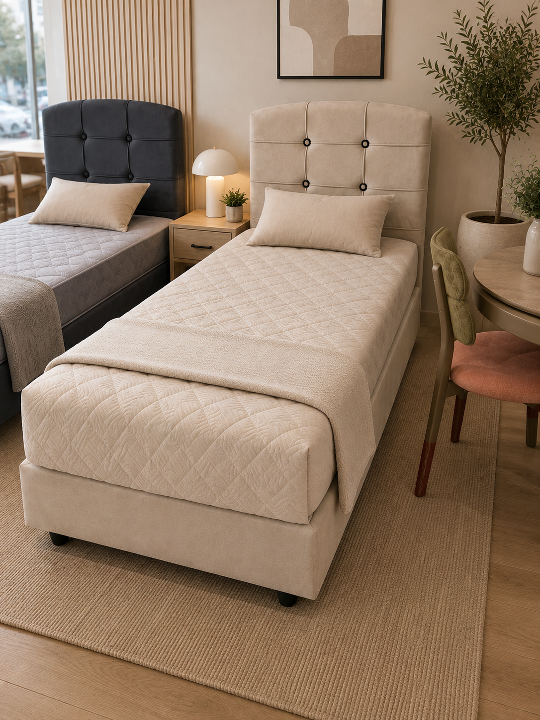 Einzelbett 90×190 cm – mit Matratze &amp; Stauraum