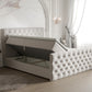Boxspringbett Aversa mit Matratzen, Topper, Stauraum und Fußteil